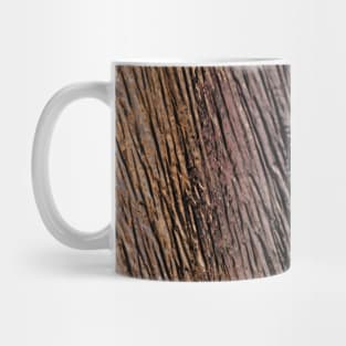 modern pattern in shades of brown and beige with a decorative vertical band Mug